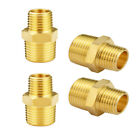 4Pcs 3/4" GHT 1/2 NPT Male Brass Nipple Garden Hose Convert Adapter Fittings