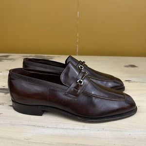 JOHNSTON & MURPHY - Made in USA Brown Leather Chain Dress Shoes, Mens 10.5 D - Picture 1 of 18