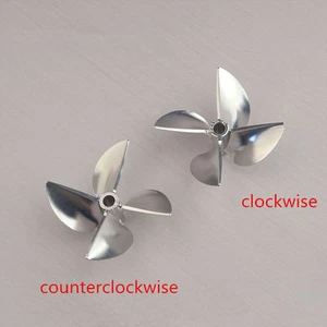 #1703 CNC 1/4 6.35 Aluminum Propeller D67mm 4-bladed 6717 Prop P1.7 for RC Boat - Picture 1 of 10
