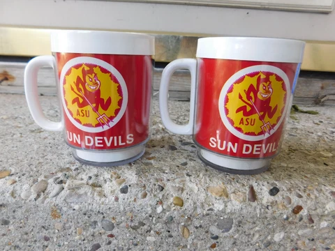 PAIR OF VINTAGE THERMO SERV ARIZONA STATE UNIVERSITY SUN DEVILS MUGS Cover