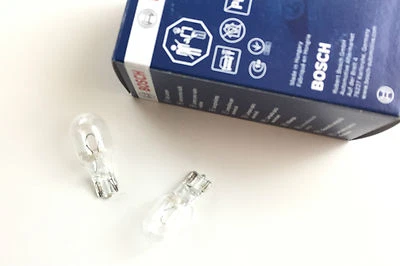 2 x Bosch Pure Light W16W Lamp 12V 16W W2.1x9.5d all Glass Bulb E1 - Image 1 of 2