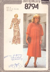Simplicity 8794-Women's Pullover Dress In Two Lengths-Tie Belt-TopStitched-46-52 - Picture 1 of 3