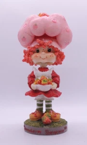 *Chippato* Fragola Shortcake Ceramica Bobble Head Statuina 2002 Vintage Wobble - Foto 1 di 19