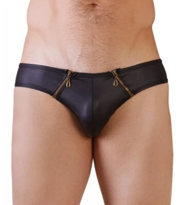Herren-Slip im Mattlook NEK Schwarz Sexy Unterwäsche Reißverschluss Männer Slip - Bild 1 von 4