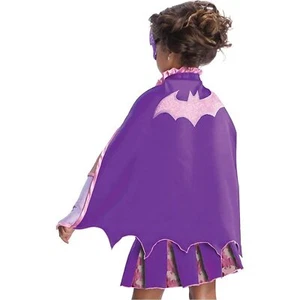 Child DC Comic Book Superhero Batgirl Scalloped Dress Up Halloween Costume Cape - Picture 1 of 1