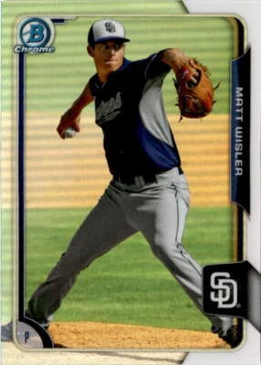 2015 Bowman #BCP83 Matt Wisler Chrome Prospects Refractors #/499 - Image 1 of 2