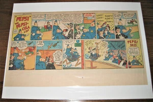 PEPSI and PETE The Pepsi-Cola Cops Comic Strip Newspaper Ad 1947  K - Picture 1 of 1
