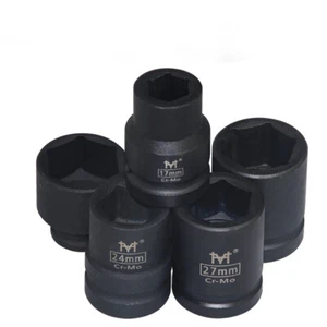 17mm-46mm Heavy Duty 1" inch Drive Deep Impact Sockets Set Wheel Impact Wrench - Picture 1 of 5