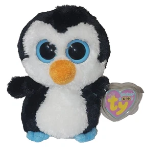 Juguete de peluche Ty Beanie Boos WADDLES the Penguin (etiquetas Sold Eyes 2010) 6" NUEVO MWMTs - Imagen 1 de 9