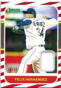 2021 Donruss Felix Hernandez #10 1987 Retro Materials Red NM-MT MEM 31/99 Marine