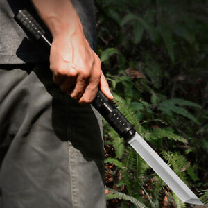 11.4" Fixed Blade Outdoor Defense Tactical Survival Hunting Pipe Bowie Knife