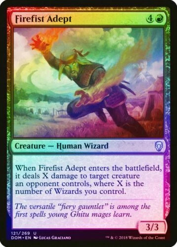 1x Firefist Adept FOIL - NM - Dominaria - SPARROW MAGIC - mtg -  - Image 1 of 1