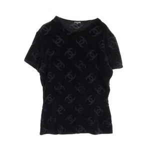 CHANEL COCO Mark Tops T-Shirts Stoff Baumwolle Navy Gebraucht Damen Gr.44 - Bild 1 von 6
