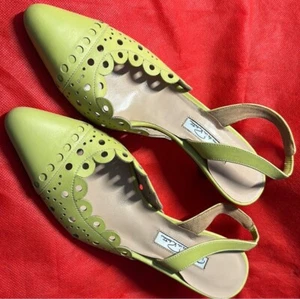 Scarpe Oscar de la Renta eleganti tacco verde lime EU 37 -VENDITA CAMPIONE - Foto 1 di 8