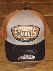 Gorra 80th Annual STURGIS 2020 Black Hills Rally Races naranja tostada nueva con etiquetas - Imagen 1 de 5