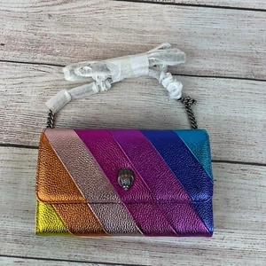 Kurt Geiger London Extra Mini Kensington Rainbow Stripe Tasche Handtasche Kette - Bild 1 von 6