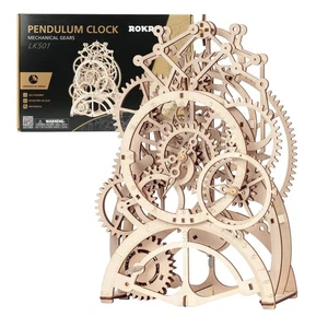 ROKR 3D Holz Mechanische Pendeluhr Puzzle, Mechanische Zahnräder Spielzeug Gebäude... - Bild 1 von 6