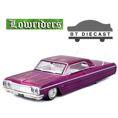 MAISTO DESIGN LOW RIDERS 1964 CHEVROLET IMPALA SS 1/24 - 1/26 CANDY PURPLE 32547 - Image 1 of 3