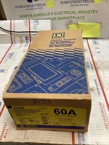 SQUARE D D322N SER. F01 240VAC 60A ED4U 4070 - Picture 1 of 6
