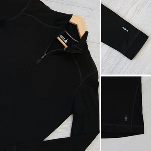 Camicia Smartwool donna L nera merino 250 strato base termica lana merino 1/2 zip - Foto 1 di 7