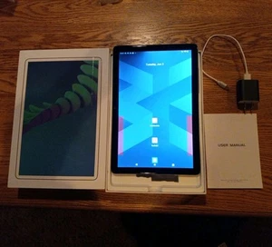 Facetel Logitech uGreen Canon A55 Tablet 10.1" 128GB 8GB in Original Box Type C - Bild 1 von 12