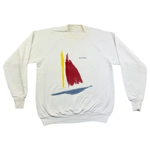 Sweatshirt Medium Men's White Vintage Howards Way RL Productions Graphic 1987 - Picture 1 of 11