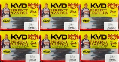 (LOTE DE 6) STRIKE KING DROP SHOT HALF SHELL 3.5" DSHS3.5-272 PR BL NE CR5402 Foto 1 de 2