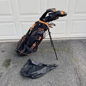 LH Cobra King Junior JR Golf Set 6 Club Driver 3W 5H 9i SW Putt Bag LEFT HANDED - Picture 1 of 24
