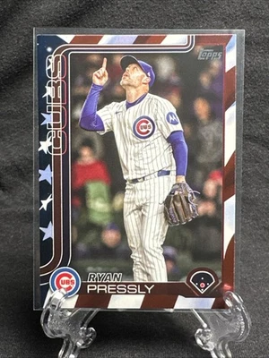 2025 Topps Update Independence Day Ryan Pressly Chicago Cubs 20/76 US46 - Image 1 of 2