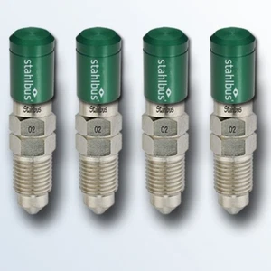 Stahlbus Entlüftungsventil M10x1.0x16mm (M) normal, mit grüner Kappe, 4er Set St - Picture 1 of 2