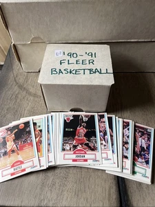 1990-91 Fleer Basketball Complete 198 Card Set w/ Jordan - Picture 1 of 4