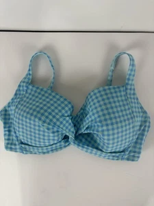 Lands End Blue/Teal Push Up Bikini Top Womens Size 14DD - Picture 1 of 5