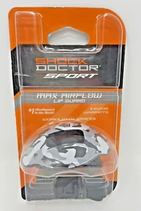 Shock Doctor Sport Max Airflow Lip & Mouthguard Camo Black/Gray Works w/Braces - Picture 1 of 8