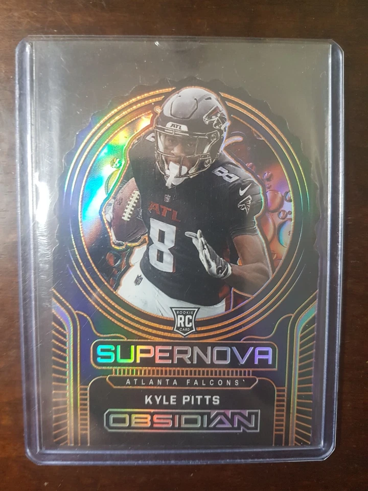 Kyle Pitts Rookie Obsidian Supernova 💎 01/25 Gold/Black Prizm #S-19🏈 - Image 1 of 2