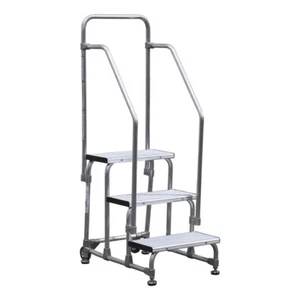 Sgabello professionale alluminio 3 grad. maggiorati altezza ultimo grad. m 0,75 - Foto 1 di 2