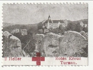 Cecoslovacchia - Croce Rossa, etichetta Società Croce Rossa Turnov (9.b) 1915(M) - Foto 1 di 1