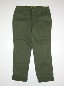 Old Navy Cotton Stretch Army Green Straight Leg Casual Chino Pant Women Size 10 - Picture 1 of 8
