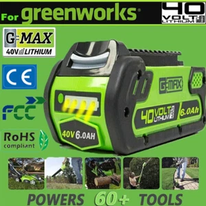 29472 For Greenworks 40V 6Ah 8Ah Lithium G-MAX Battery 29462 29482 29252 2901319 - Picture 1 of 23