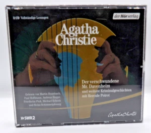 Agatha Christie Audio Book  6 Hercule Poirot Mysteries 3CDs German Language - Imagen 1 de 4