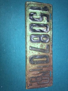 Indiana 1918 License Plate # 150870 original paint - Picture 1 of 2