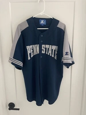 Vintage 90s Starter Penn State Nittany Lions Button Up Baseball Jersey - Mens XL - Image 1 of 4