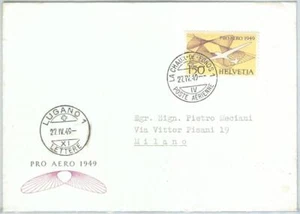 70140 - SWIZZERLAND - HISTORIA POSTAL - CUBIERTA FDC 1949 Pro Aero CORREO AÉREO - Imagen 1 de 1