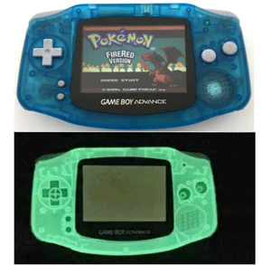 Night Light Clear Blue 10 Levels Backlit V2 IPS LCD GameBoy Advance GBA Console - Picture 1 of 7