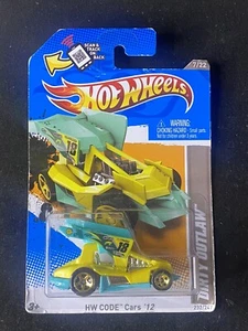 Hot Wheels HW Code Cars '12 Dirty Outlaw 7/22 Blue & Yellow Free Box Shipping - Picture 1 of 3