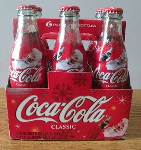 2003 Coca-Cola Coke Classic Seasons saludos botellas envueltas conjunto de 6 sin abrir - Imagen 1 de 5