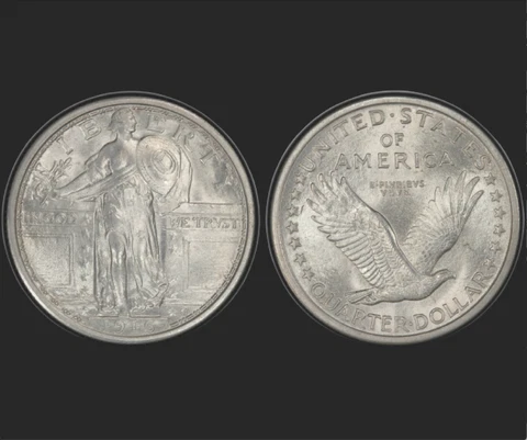 1916 PCGS MS66FH Key Date Standing Liberty Quarter 25C (CU $200,000 for MS67FH) Cover