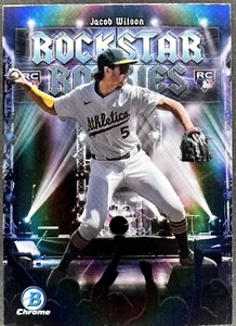 Jacob Wilson 2025 Bowman #RR-16 Rockstar Rookies - Athletics - Picture 1 of 2