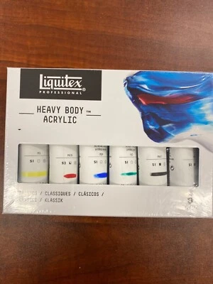 Профессиональный набор акриловых красок для тяжелого тела Liquitex, классический набор 6 шт. - Изображение 1 из 3