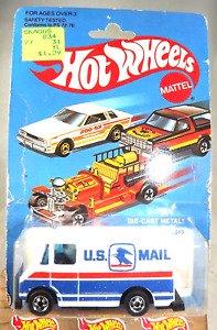 1982 Hot Wheels Mattel Bronco/Datsun Card #9643 LETTER GETTER White w/BW Spokes