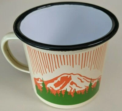 Ozark Trail Rugged Enameled Metal 17 ounce Tail/Camping Mug Brand New - Tan